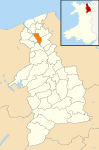 Wales Denbighshire Community Waen map